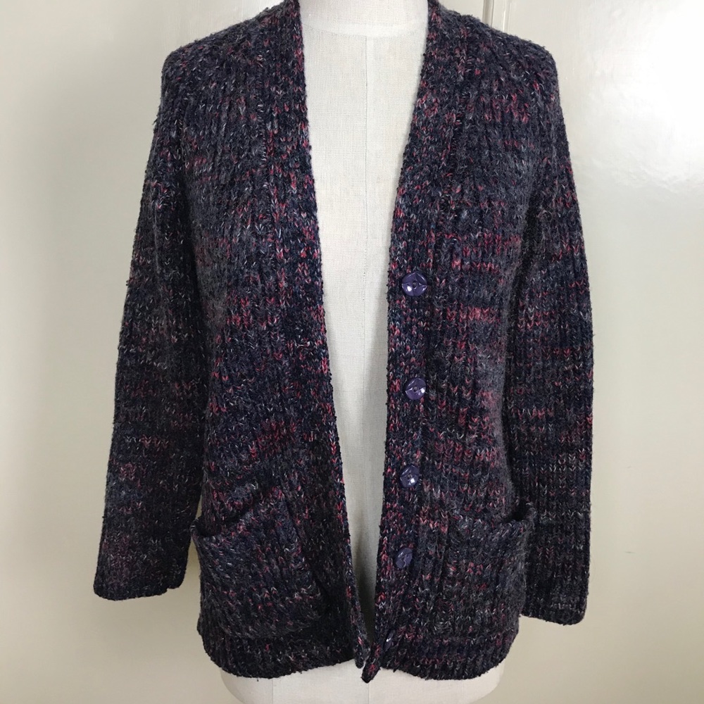 Vintage Purple Cardigan Sweater